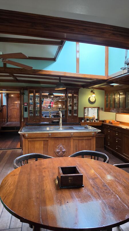 The bar, with the galley behind it