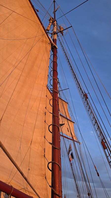 Mainsail at golden hour